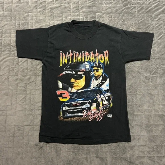 Vintage 90s Dale Earnhardt Intimidator Nascar Racing Faded Single Stitched Shirt - Picture 1 of 8